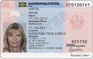 Authentische unbefristete Aufenthaltserlaubnis in Deutschland