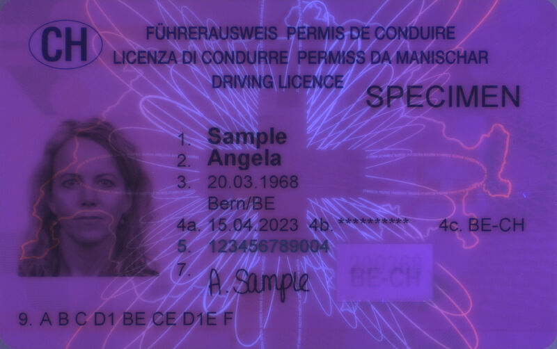 Sicherheitsmerkmale des Schweizer Führerscheins